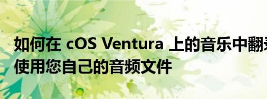 如何在 cOS Ventura 上的音乐中翻录 CD 和使用您自己的音频文件