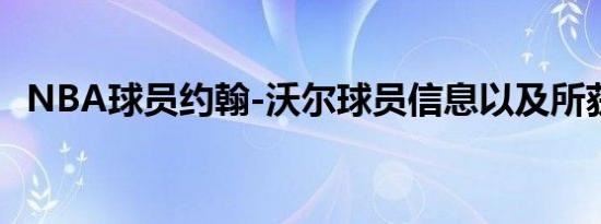 NBA球员约翰-沃尔球员信息以及所获荣誉