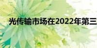 光传输市场在2022年第三季度下降了6%