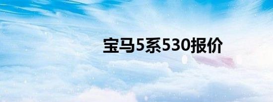 宝马5系530报价