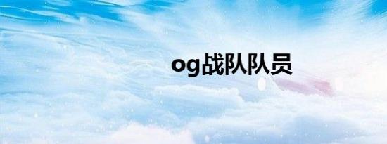 og战队队员