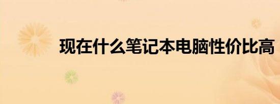 现在什么笔记本电脑性价比高