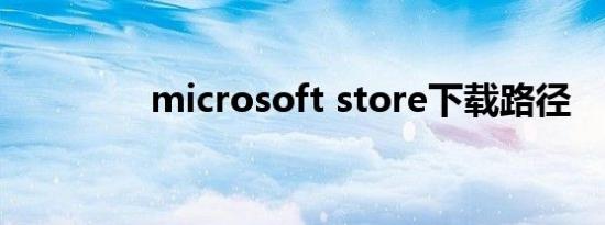 microsoft store下载路径