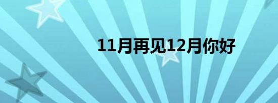 11月再见12月你好