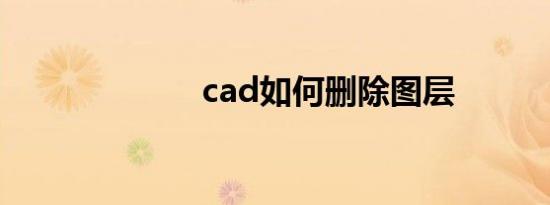 cad如何删除图层