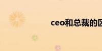 ceo和总裁的区别