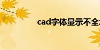 cad字体显示不全怎么办