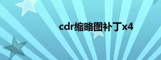 cdr缩略图补丁x4