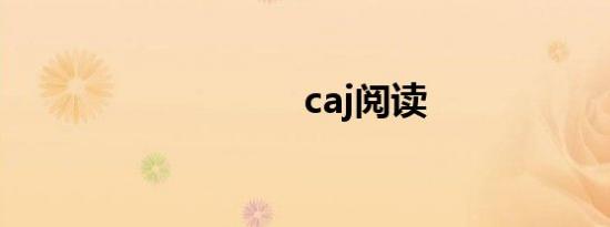 caj阅读