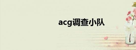 acg调查小队