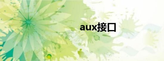 aux接口