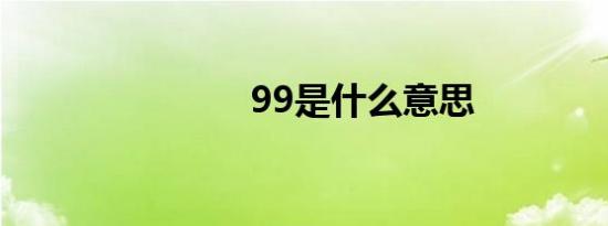 99是什么意思