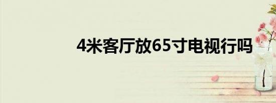 4米客厅放65寸电视行吗