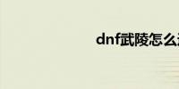 dnf武陵怎么进