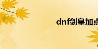 dnf剑皇加点