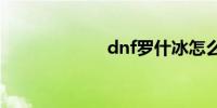 dnf罗什冰怎么打