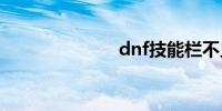 dnf技能栏不见