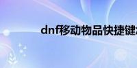 dnf移动物品快捷键怎么设置