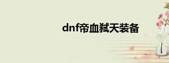 dnf帝血弑天装备