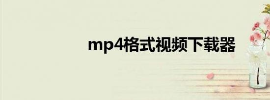 mp4格式视频下载器