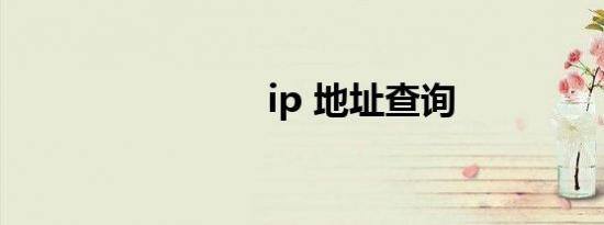 ip 地址查询