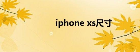 iphone xs尺寸