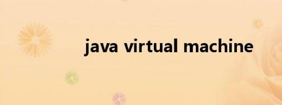 java virtual machine