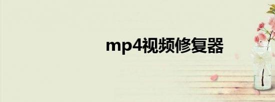 mp4视频修复器