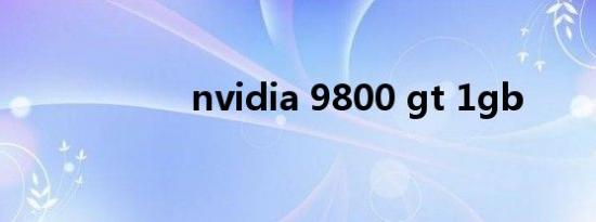 nvidia 9800 gt 1gb