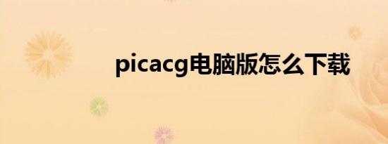 picacg电脑版怎么下载