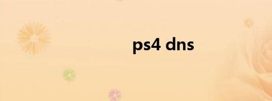 ps4 dns