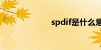 spdif是什么意思