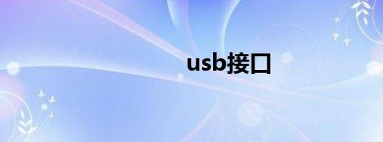 usb接口