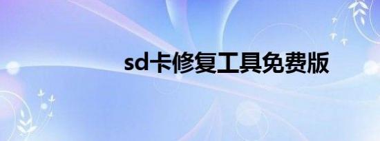 sd卡修复工具免费版