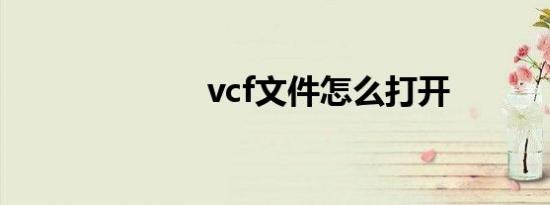 vcf文件怎么打开