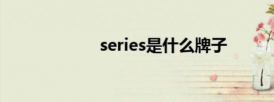 series是什么牌子