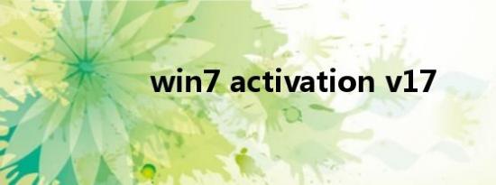 win7 activation v17